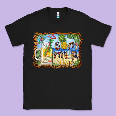 Summer Time Pineapple And  Beach Classic Tee Designed By Barkaloodesign
