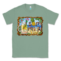 Sage summer time pineapple and  beach Classic Tee - BarkalooDesign