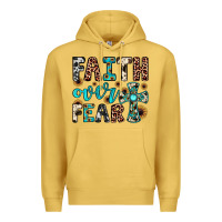 Antique Gold faith over fear Premium Hoodie - JahusDesignShop