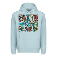 Blue Mist faith over fear Premium Hoodie - JahusDesignShop