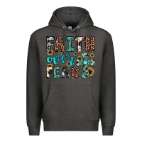Charcoal Heather faith over fear Premium Hoodie - JahusDesignShop