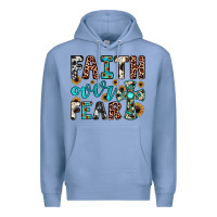 Colony Blue faith over fear Premium Hoodie - JahusDesignShop
