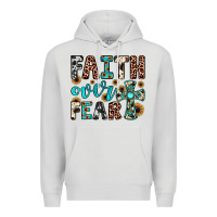 Dove Grey faith over fear Premium Hoodie - JahusDesignShop