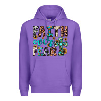 Purple faith over fear Premium Hoodie - JahusDesignShop