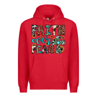 Red faith over fear Premium Hoodie - JahusDesignShop