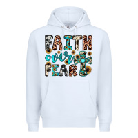 White faith over fear Premium Hoodie - JahusDesignShop