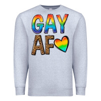 Heather Grey gay af Premium Sweatshirt - texasbilliewilder