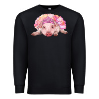 Black Balerina Baby Pig With Tutu Premium Sweatshirt - RanaPortraitStore