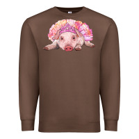 Chestnut Balerina Baby Pig With Tutu Premium Sweatshirt - RanaPortraitStore
