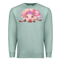 Seafoam Balerina Baby Pig With Tutu Premium Sweatshirt - RanaPortraitStore