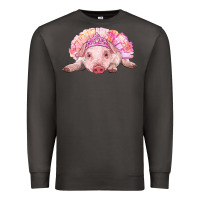 Smoke Balerina Baby Pig With Tutu Premium Sweatshirt - RanaPortraitStore