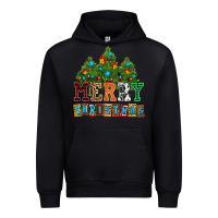 Black merry christmas with christmas trees Urban Hoodie - AdoDesignShop