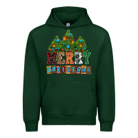 Forest Green merry christmas with christmas trees Urban Hoodie - AdoDesignShop