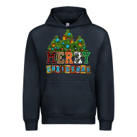 Navy merry christmas with christmas trees Urban Hoodie - AdoDesignShop