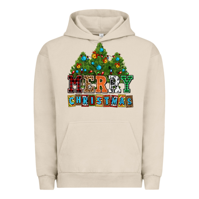 Merry Christmas With Christmas Trees Urban Hoodie by AdoDesignShop | Teevron