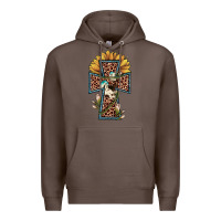 Coffee leopard cross  sunflower Premium Hoodie - JahusDesignShop