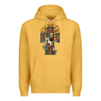 Mustard leopard cross  sunflower Premium Hoodie - JahusDesignShop