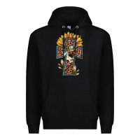 Black leopard cross  sunflower Premium Hoodie - JahusDesignShop