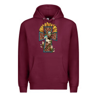 Burgundy leopard cross  sunflower Premium Hoodie - JahusDesignShop