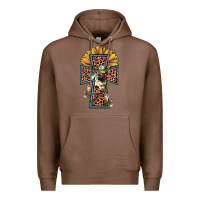 Chestnut leopard cross  sunflower Premium Hoodie - JahusDesignShop