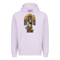 Lilac leopard cross  sunflower Premium Hoodie - JahusDesignShop