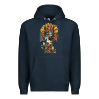 Navy leopard cross  sunflower Premium Hoodie - JahusDesignShop