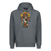 Rock leopard cross  sunflower Premium Hoodie - JahusDesignShop