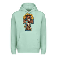 Seafoam leopard cross  sunflower Premium Hoodie - JahusDesignShop