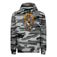 Slate Camo leopard cross  sunflower Premium Hoodie - JahusDesignShop