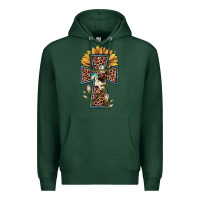 Sports Green leopard cross  sunflower Premium Hoodie - JahusDesignShop