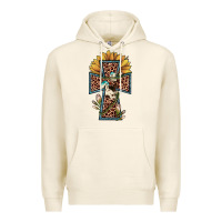 Tofu leopard cross  sunflower Premium Hoodie - JahusDesignShop