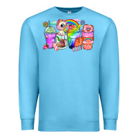 Ocean Blue unicorn coffee cups Premium Sweatshirt - Zillion Design Studio