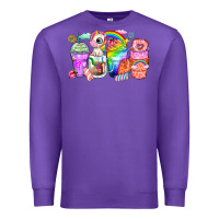 Purple unicorn coffee cups Premium Sweatshirt - Zillion Design Studio