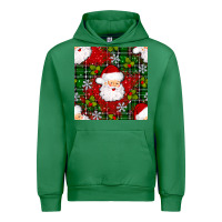 Emerald Christmas Santa Claus Seamless Pattern Urban Hoodie - BundleAndBundleShop