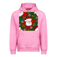 Fuchsia Pink Christmas Santa Claus Seamless Pattern Urban Hoodie - BundleAndBundleShop