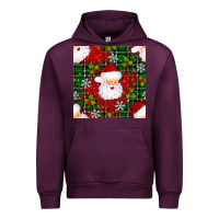 Mauve Wine Christmas Santa Claus Seamless Pattern Urban Hoodie - BundleAndBundleShop