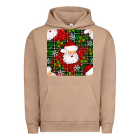 Pigment Burro Christmas Santa Claus Seamless Pattern Urban Hoodie - BundleAndBundleShop