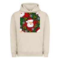 Pigment French Oak Christmas Santa Claus Seamless Pattern Urban Hoodie - BundleAndBundleShop