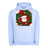 Pigment Grape Ice Christmas Santa Claus Seamless Pattern Urban Hoodie - BundleAndBundleShop