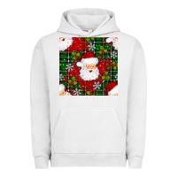 Pigment Lunar Rock Christmas Santa Claus Seamless Pattern Urban Hoodie - BundleAndBundleShop