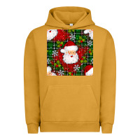 Pigment Peanut Butter Christmas Santa Claus Seamless Pattern Urban Hoodie - BundleAndBundleShop