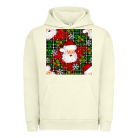 Pigment Pistachio Christmas Santa Claus Seamless Pattern Urban Hoodie - BundleAndBundleShop