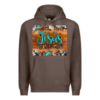 Coffee jesus loves you Premium Hoodie - JahusDesignShop