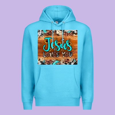Jesus Loves You Premium Hoodie Designed By Jahusdesignshop