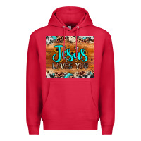 Cardinal jesus loves you Premium Hoodie - JahusDesignShop