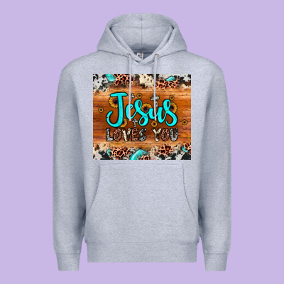 Jesus Loves You Premium Hoodie Designed By Jahusdesignshop