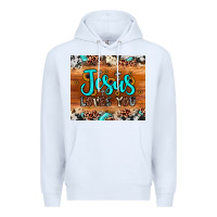 White jesus loves you Premium Hoodie - JahusDesignShop