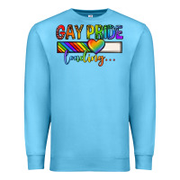 Ocean Blue gay pride loading lgbtq Premium Sweatshirt - texasbilliewilder