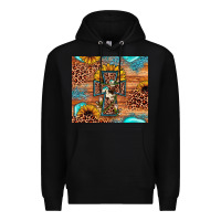 Black leopard cross sunflower Premium Hoodie - JahusDesignShop