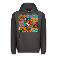 Smoke leopard cross sunflower Premium Hoodie - JahusDesignShop